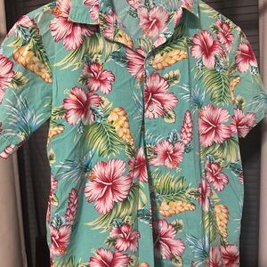 Tropical Floral Kids Button Down Shirt